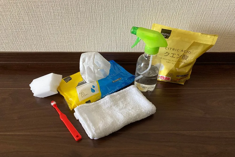 トイレ掃除グッズ/シート/クエン酸/ワイパー/雑巾/歯ブラシ/メラミンスポンジ