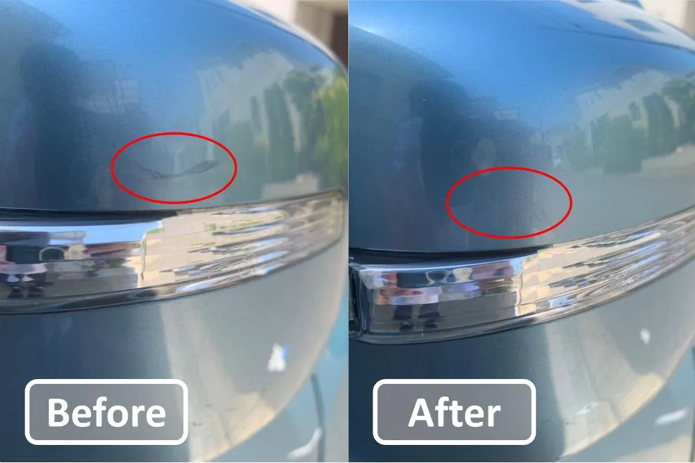 車/傷/コンパウンド/ビフォーアフター