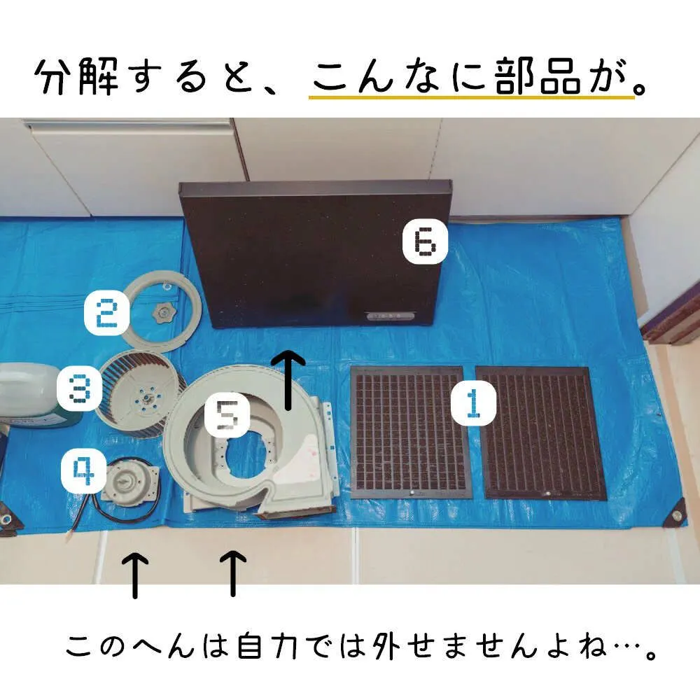 レンジフード掃除/レンジフード/部品
