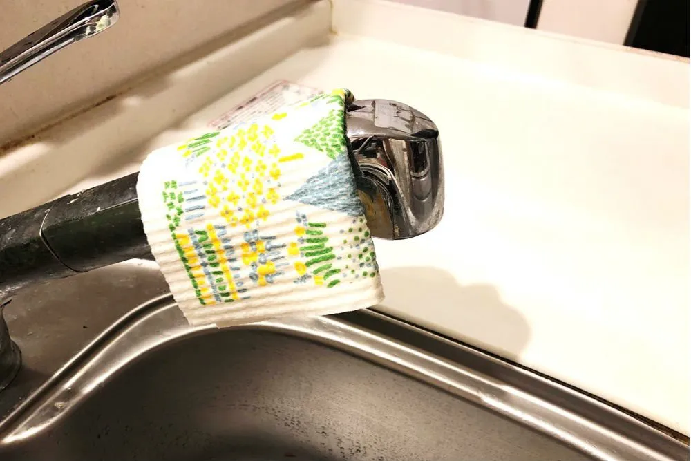 スポンジワイプ/乾かす