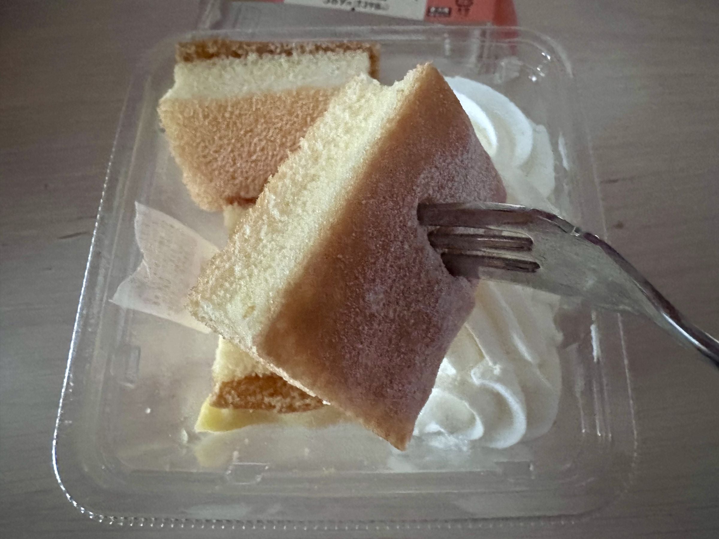 ふわふわシフォンケーキ断面