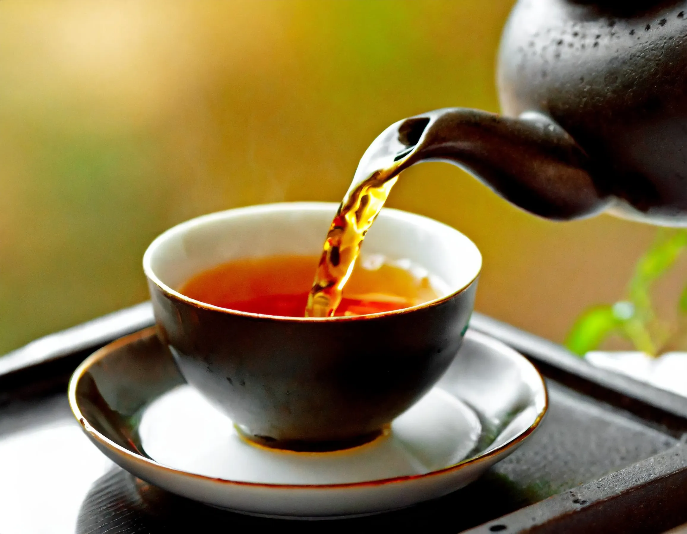 鉄瓶で入れた紅茶