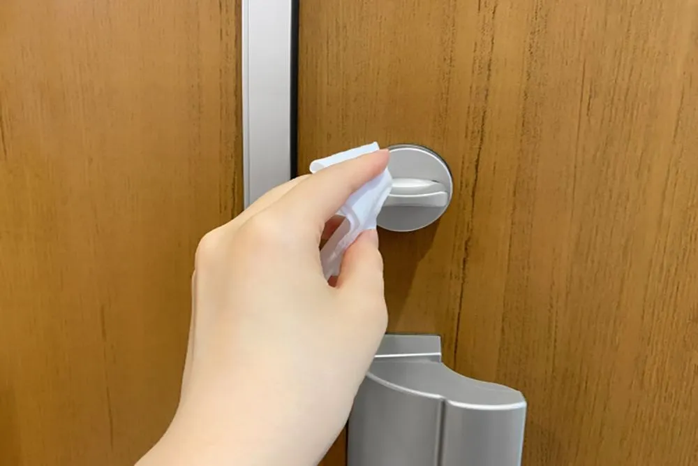 ドアノブの除菌