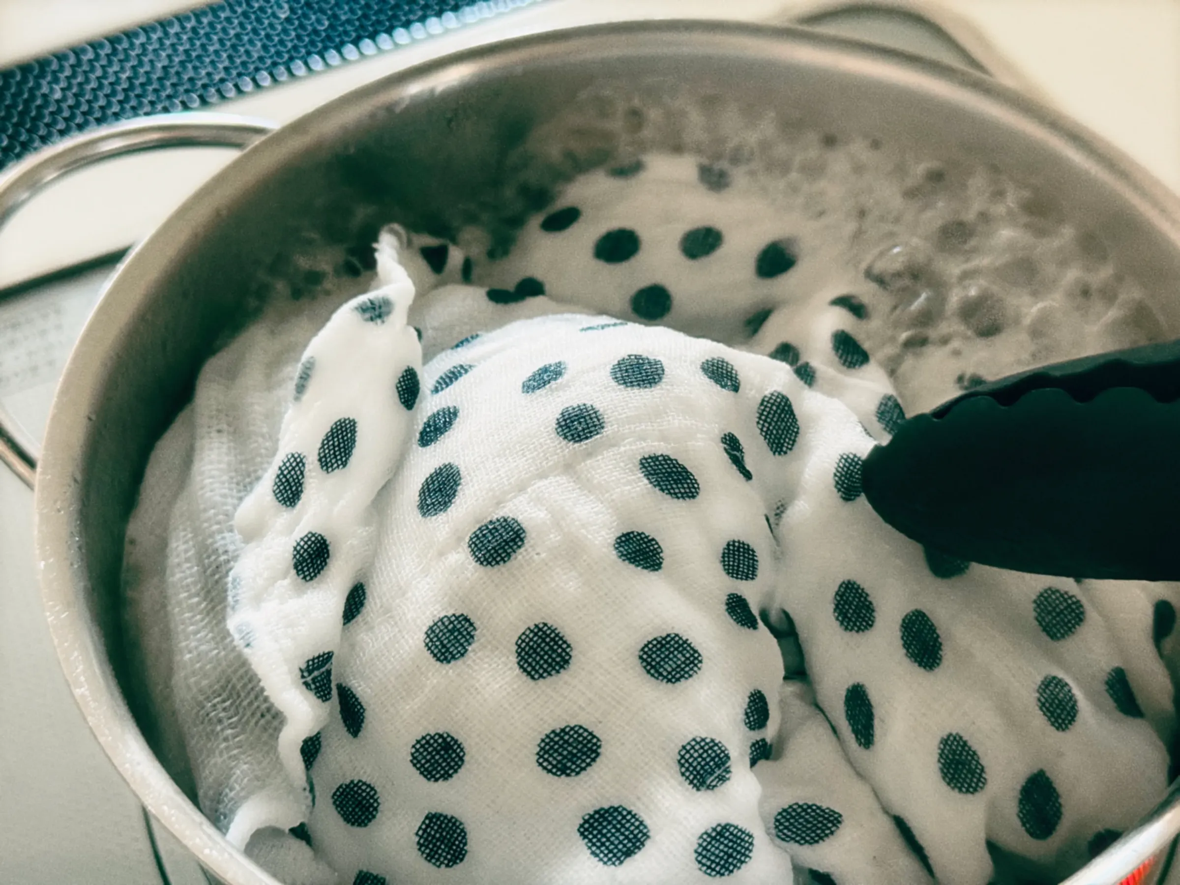 ふきんの煮沸消毒