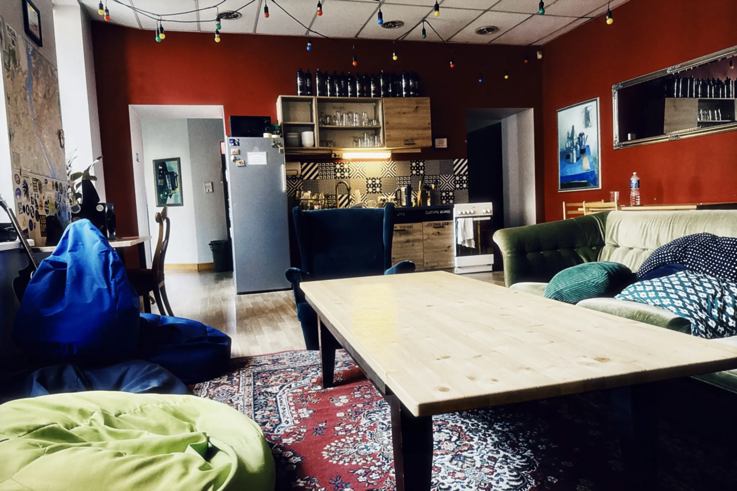 ゲストハウスのラウンジ